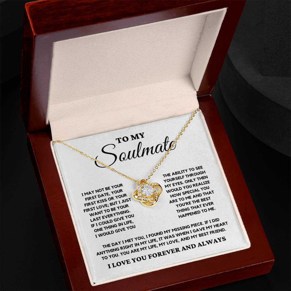 Soulmate Gift "You're The Best Thing" Love Knot Necklace