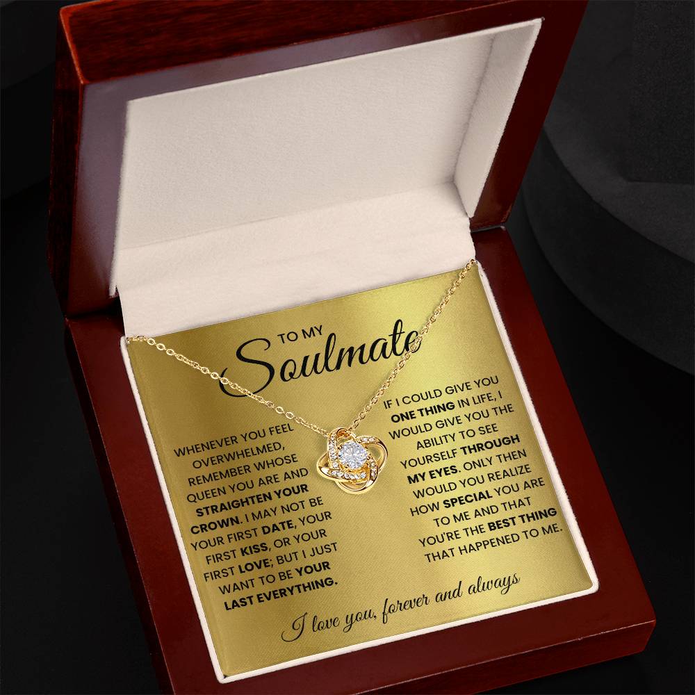 Soulmate Gift "You're The Best Thing" Love Knot Necklace