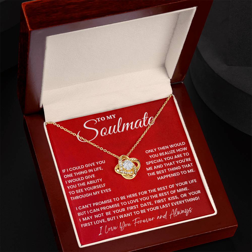 Soulmate Gift "Your Last Everything" Love Knot Necklace