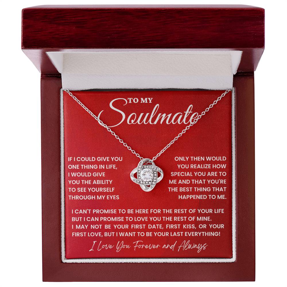 Soulmate Gift "Your Last Everything" Love Knot Necklace