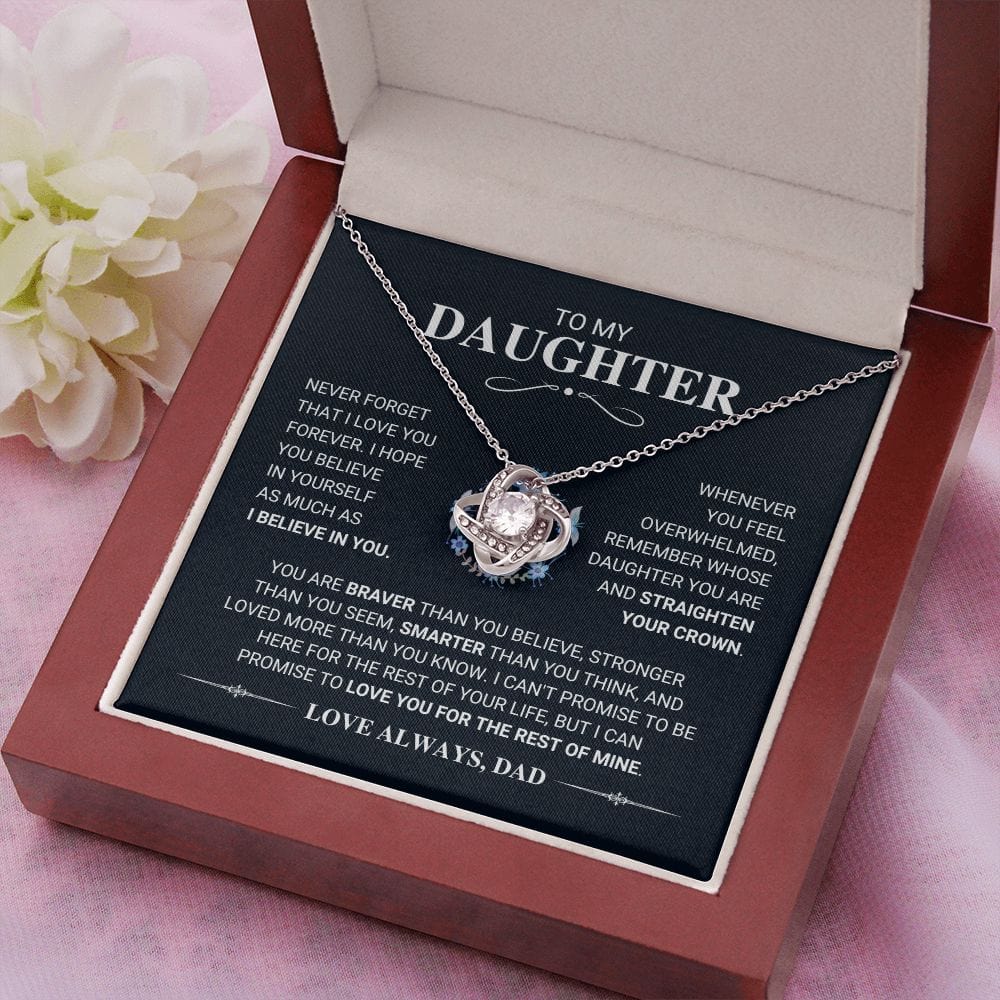 Daughter "My Promise" Love Knot Necklace