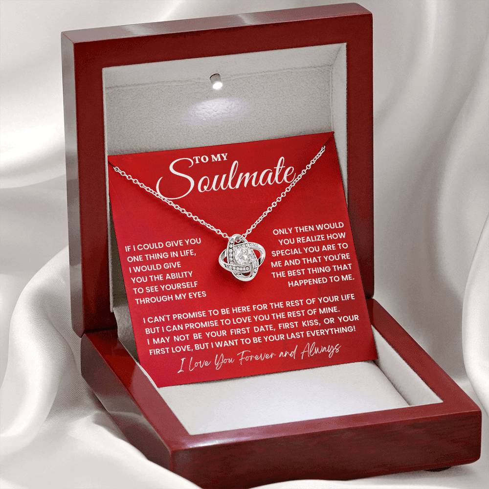 Soulmate Gift "Your Last Everything" Love Knot Necklace