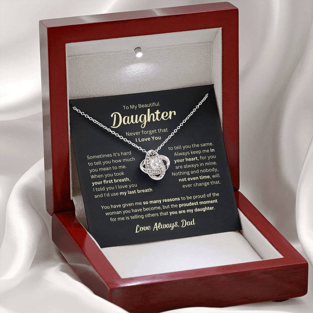 Gift for Daughter From Dad "Last Breath" Necklace