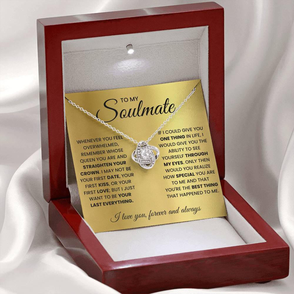 Soulmate Gift "You're The Best Thing" Love Knot Necklace