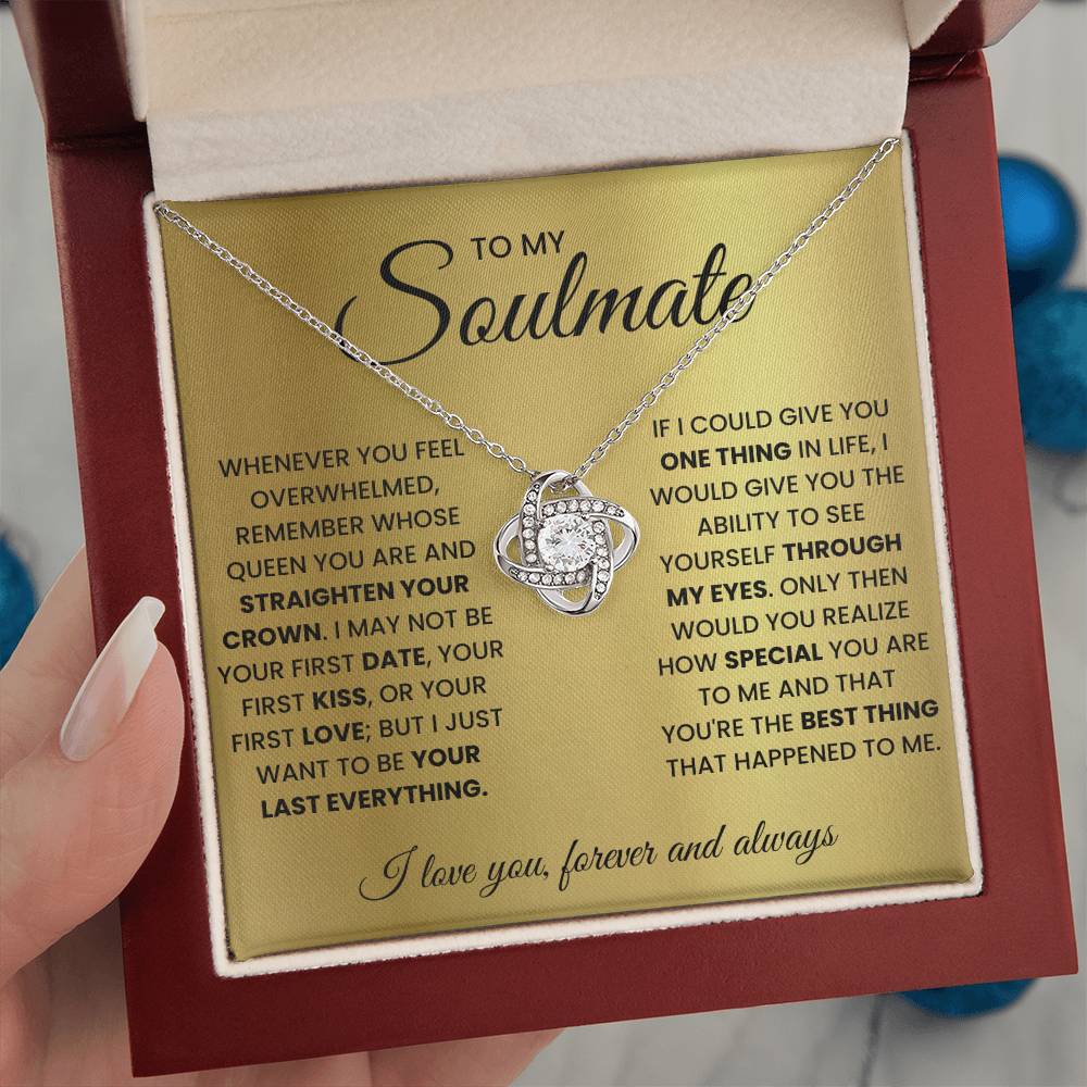 Soulmate Gift "You're The Best Thing" Love Knot Necklace