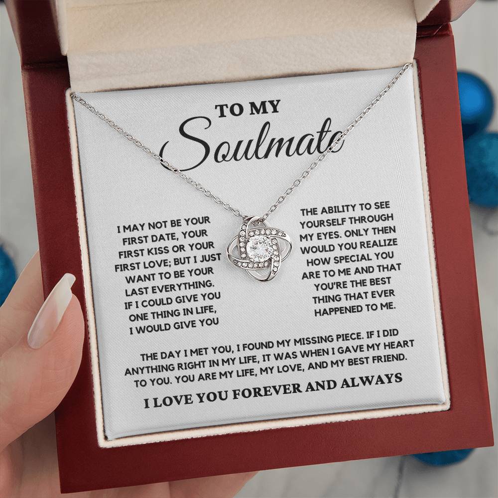 Soulmate Gift "You're The Best Thing" Love Knot Necklace