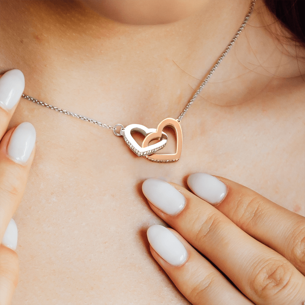 To My Wife - Interlocking Hearts Necklace