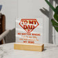 Dad "Always My Here" Square LED Plaque