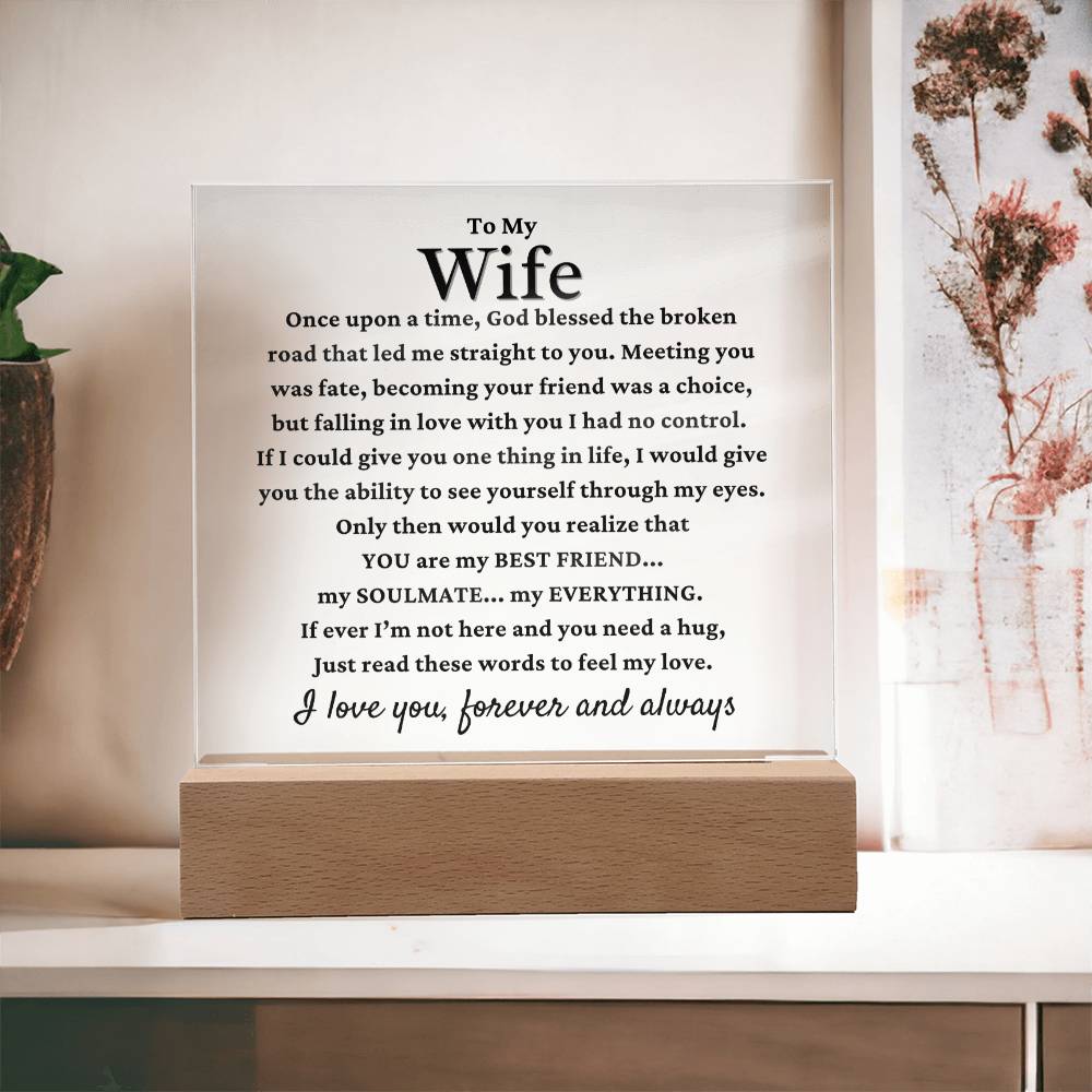 To My Wife "My Soulmate" Acrylic Plaque