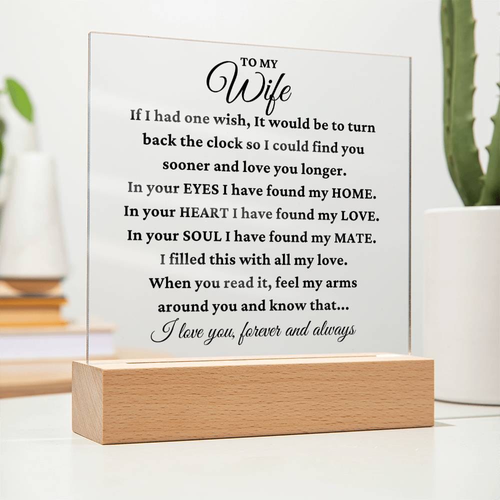 To My Wife "My Best Friend" Acrylic Plaque