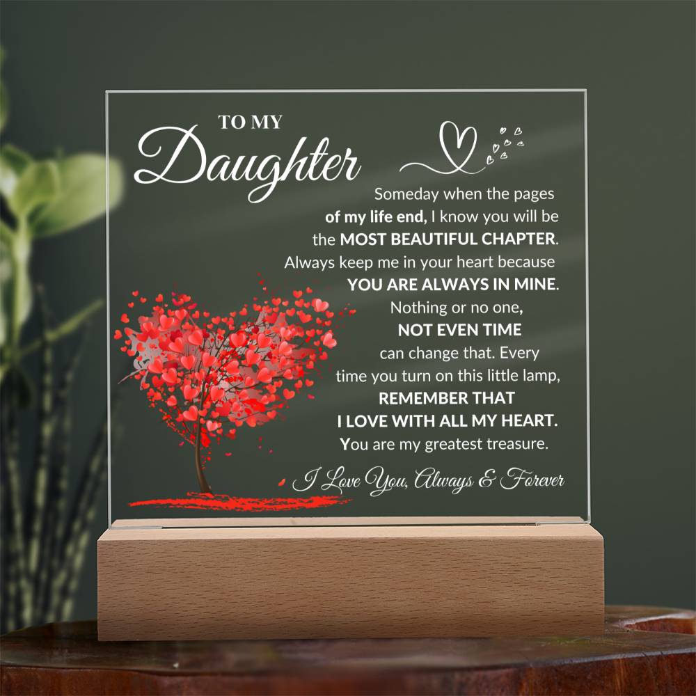 Daughter "Most Beautiful Chapter" Acrylic Plaque