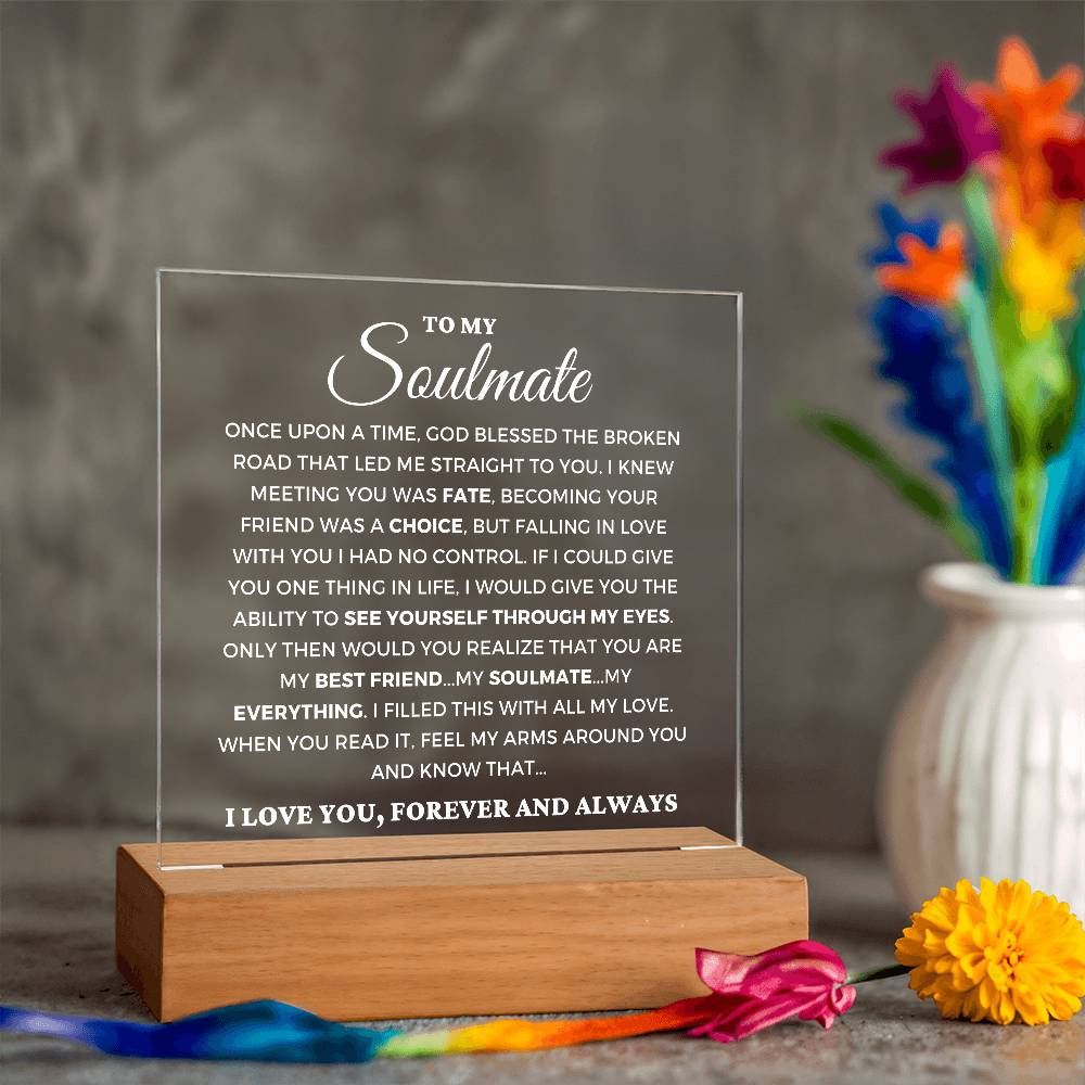 Soulmate Gift "My Everything" Lighted Plaque