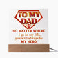 Dad "Always My Here" Square LED Plaque