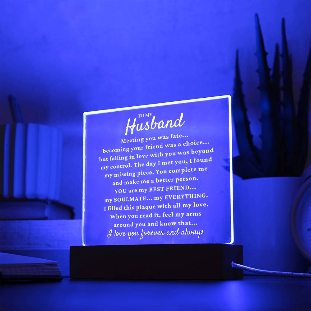 To My Husband "My Missing Piece" Acrylic Plaque