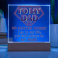 Dad "Always My Here" Square LED Plaque