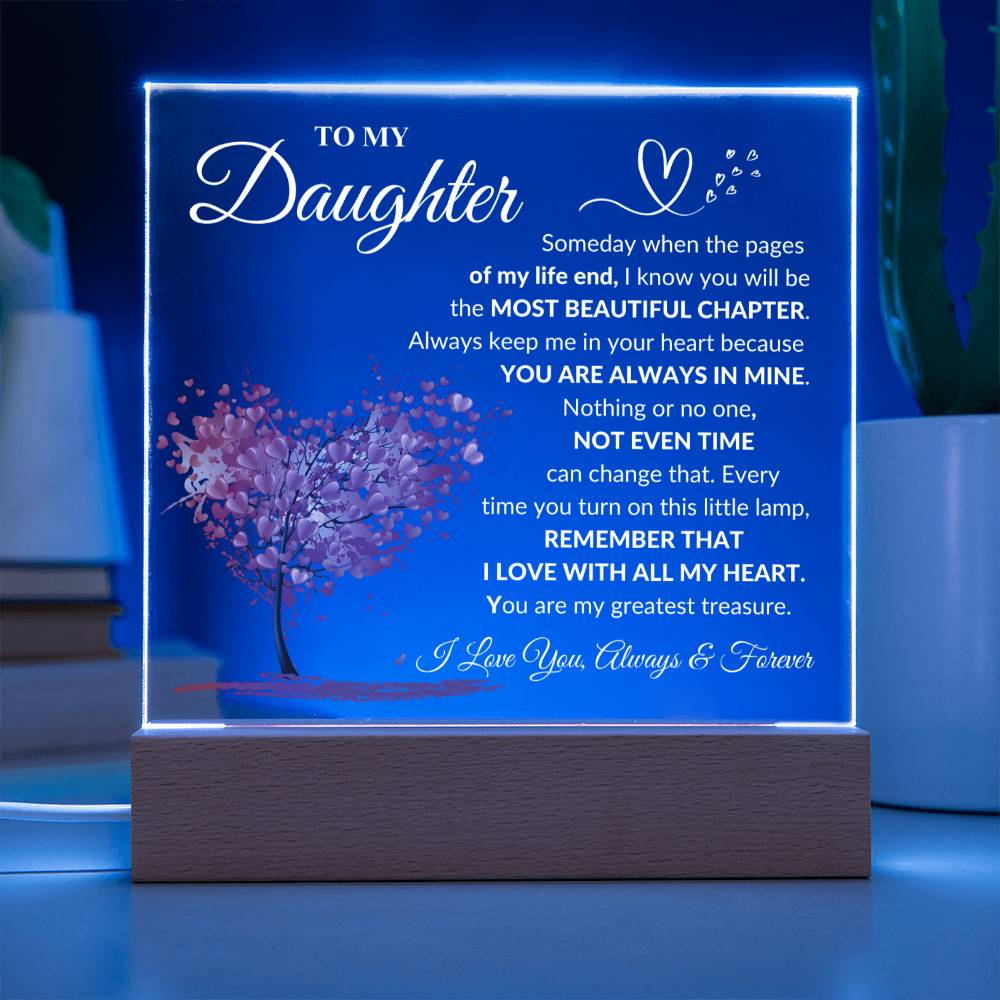 Daughter "Most Beautiful Chapter" Acrylic Plaque