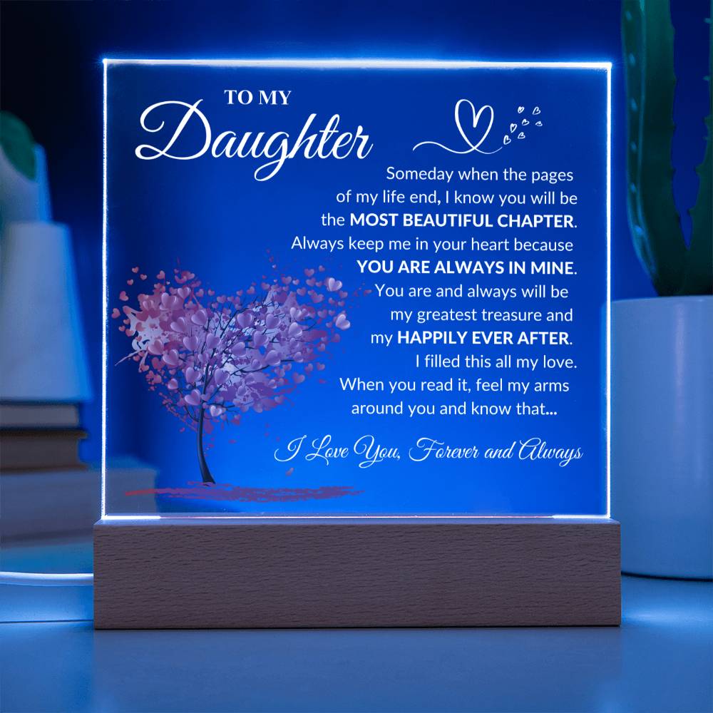 Daughter "Greatest Treasure" Acrylic Plaque