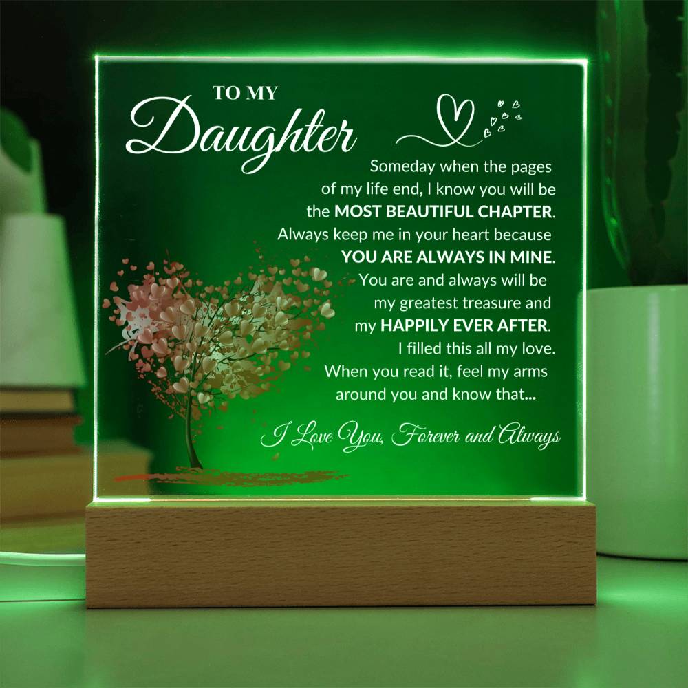 Daughter "Greatest Treasure" Acrylic Plaque