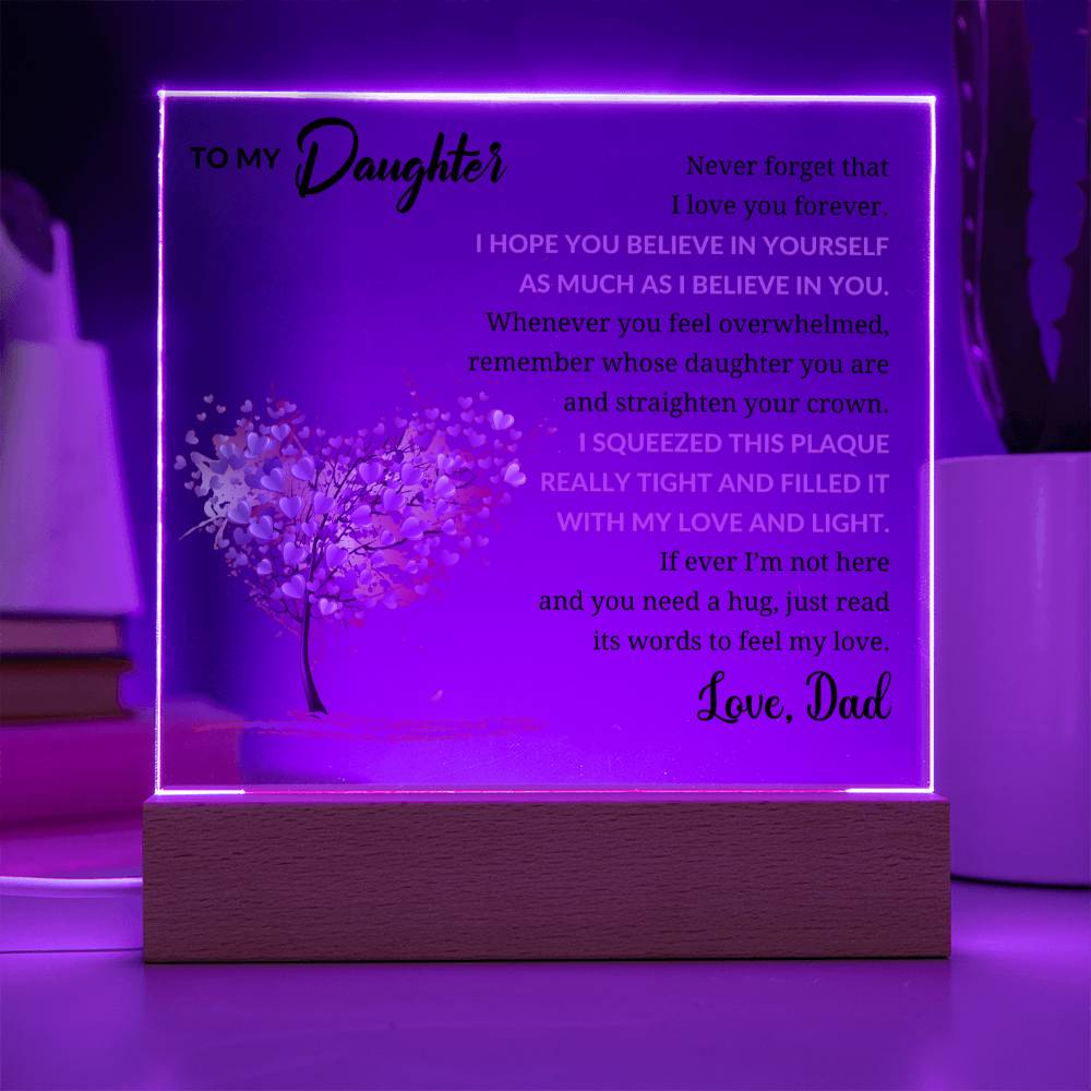 To My Daughter From Dad - Acrylic Square