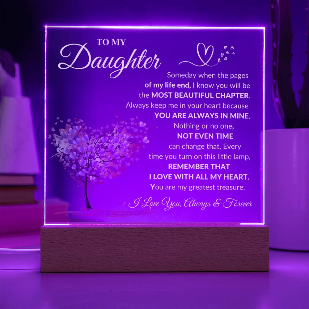 Daughter "Most Beautiful Chapter" Acrylic Plaque