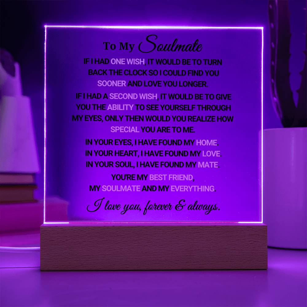 Gift For Soulmate "My Everything" Acrylic Plaque Keepsake