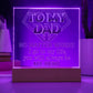 Dad "Always My Here" Square LED Plaque