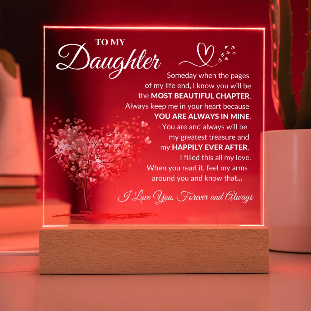 Daughter "Greatest Treasure" Acrylic Plaque