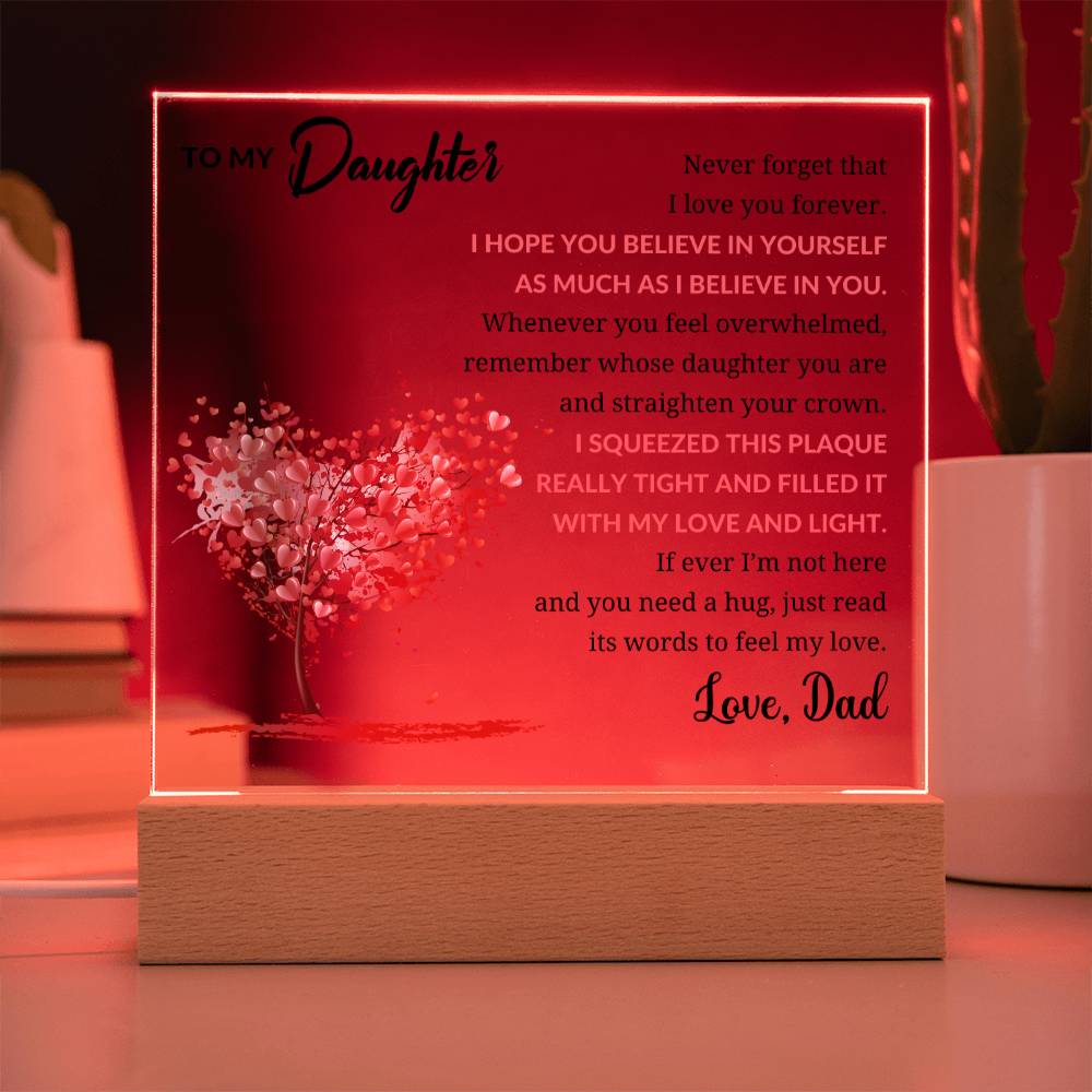 To My Daughter From Dad - Acrylic Square