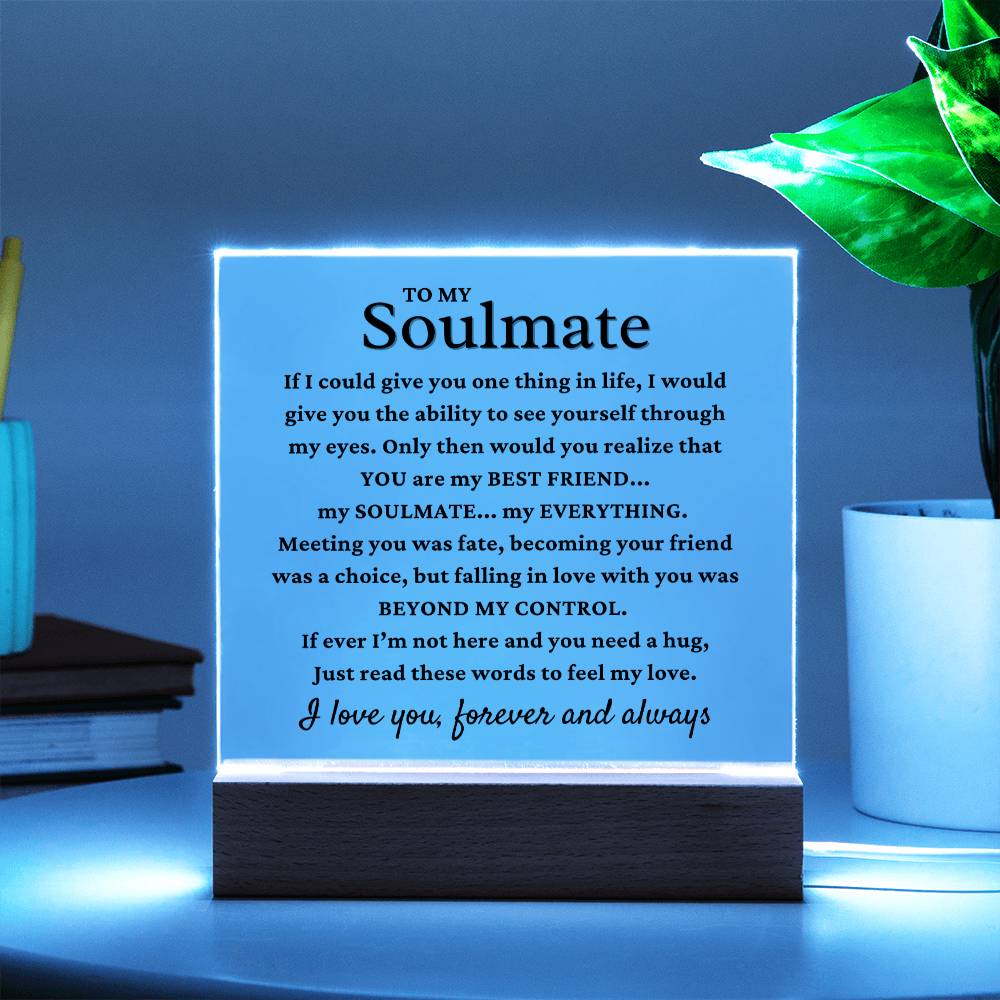 To My Soulmate "My Best Friend" Acrylic Plaque