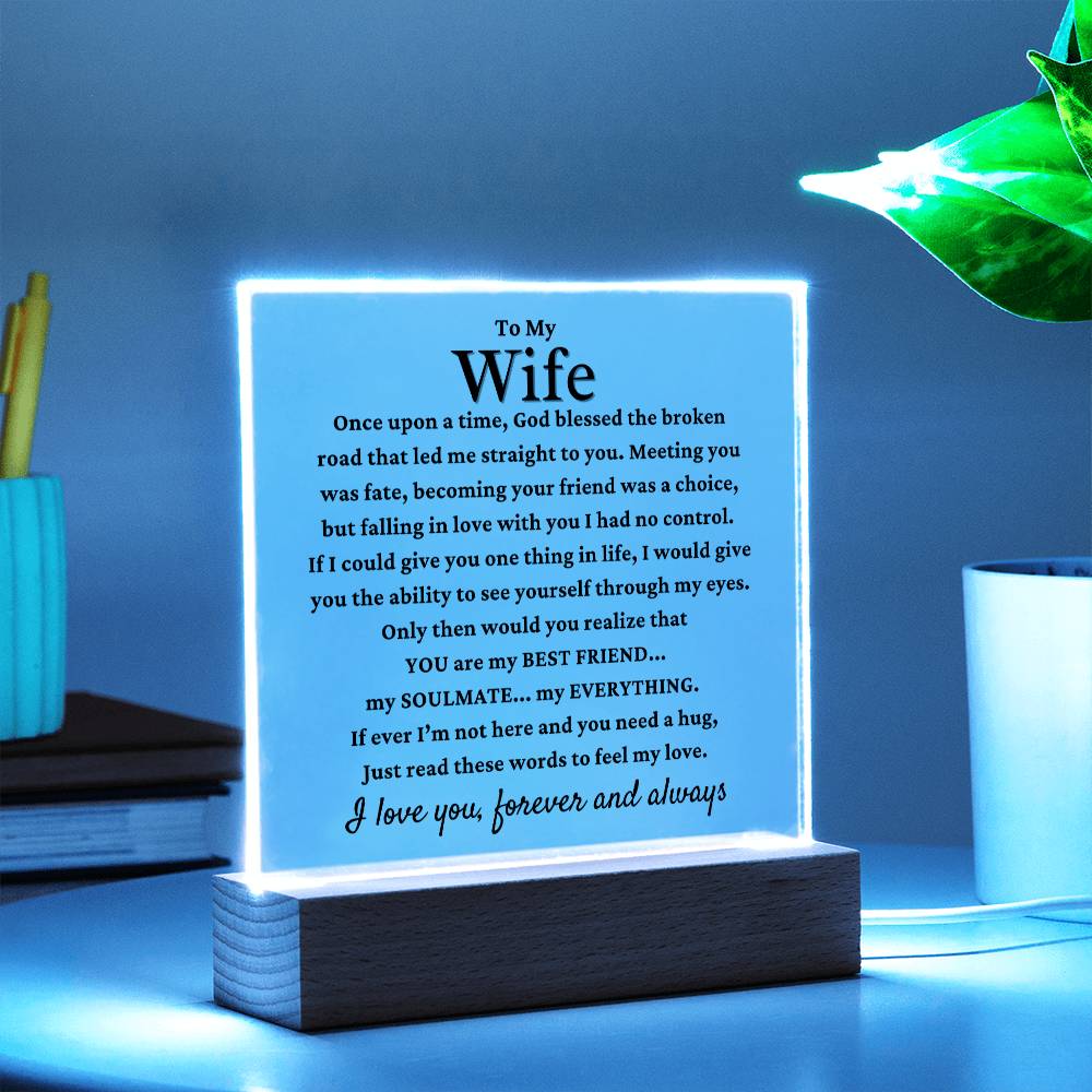 To My Wife "My Soulmate" Acrylic Plaque