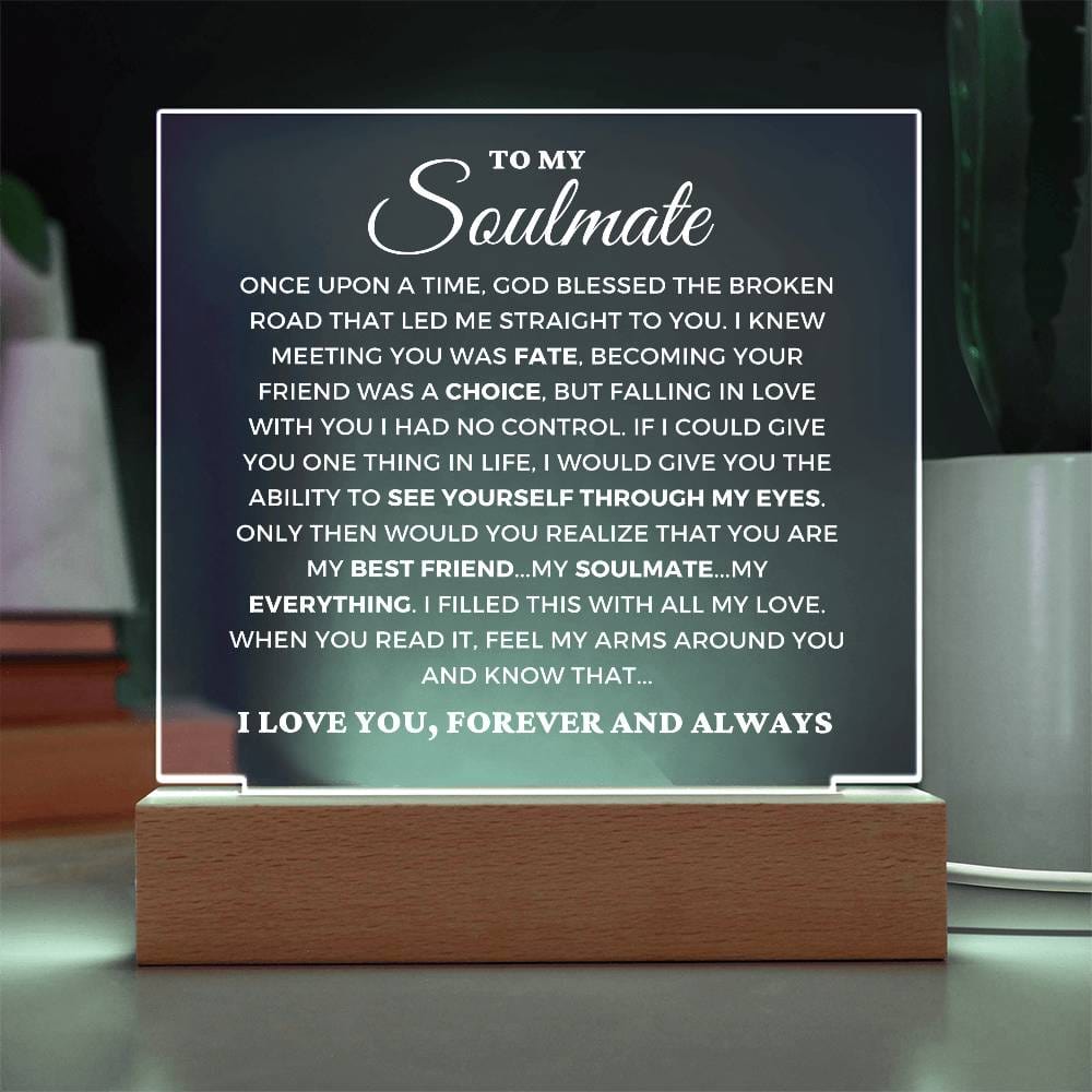 Soulmate Gift "My Everything" Lighted Plaque