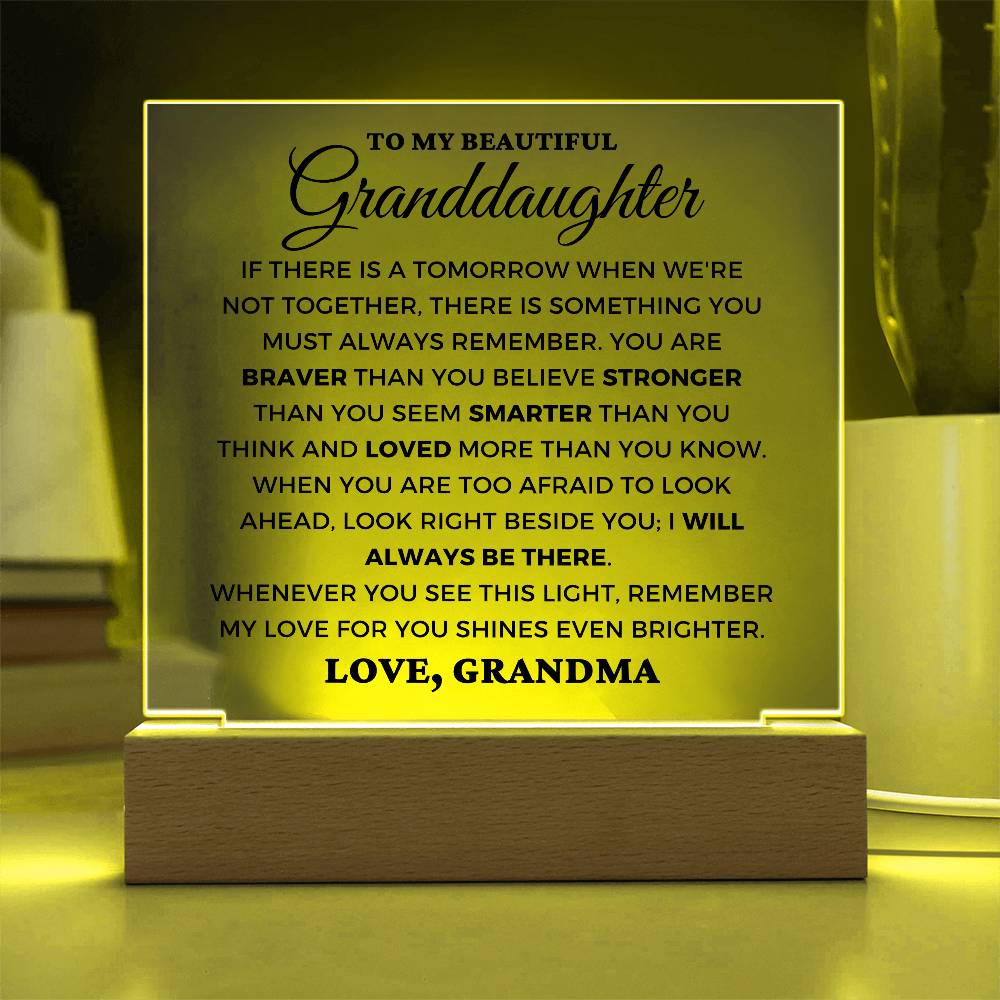 Granddaughter Gift "Always Remember" Lighted Plaque