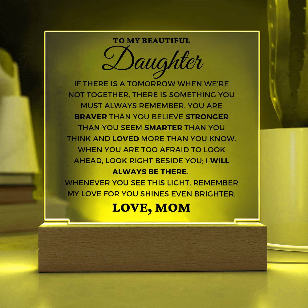 Daughter Gift "Always Remember" Lighted Plaque