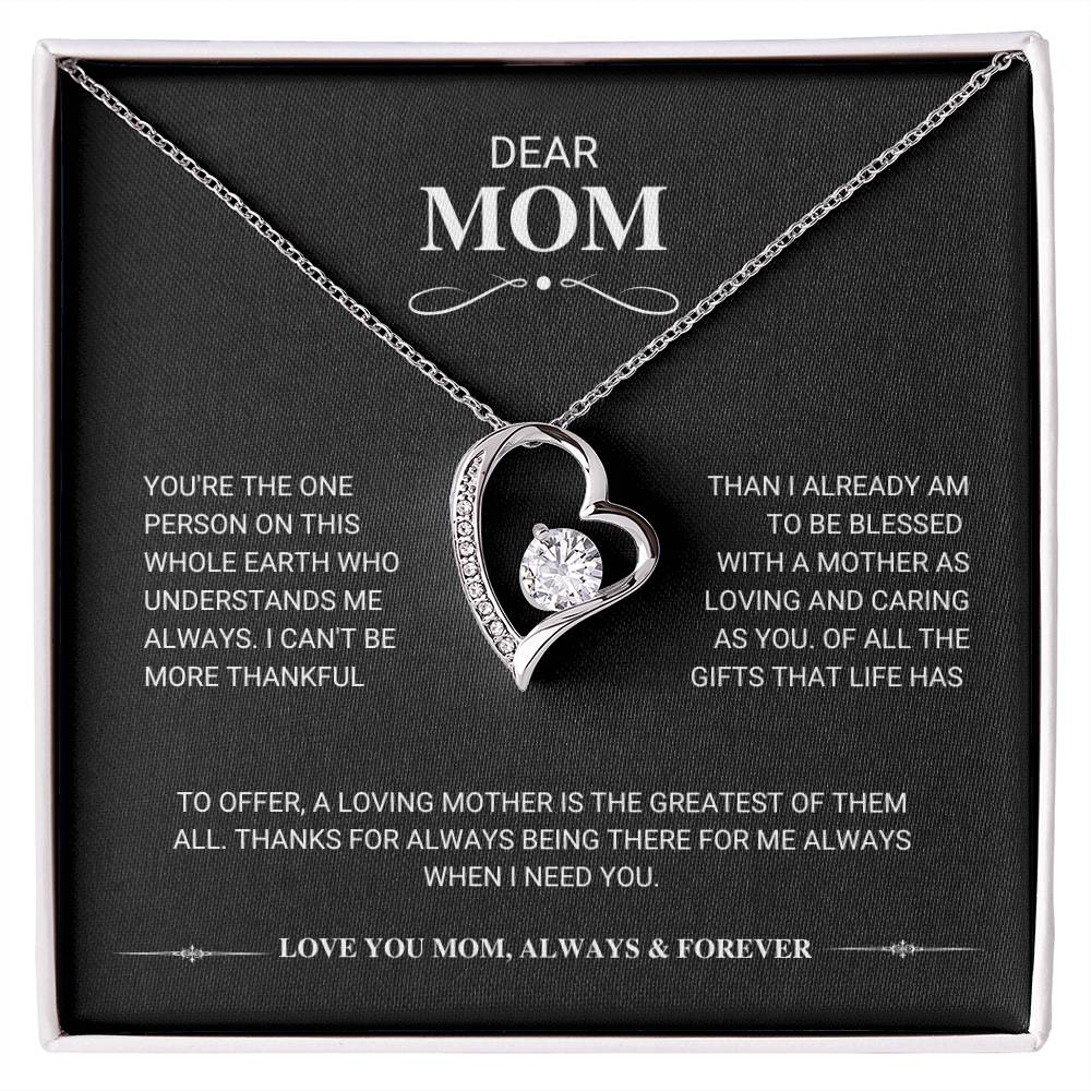 Mom "The Greatest Gift" Forever Love Necklace