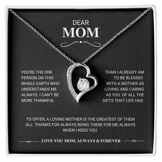 Mom "The Greatest Gift" Forever Love Necklace
