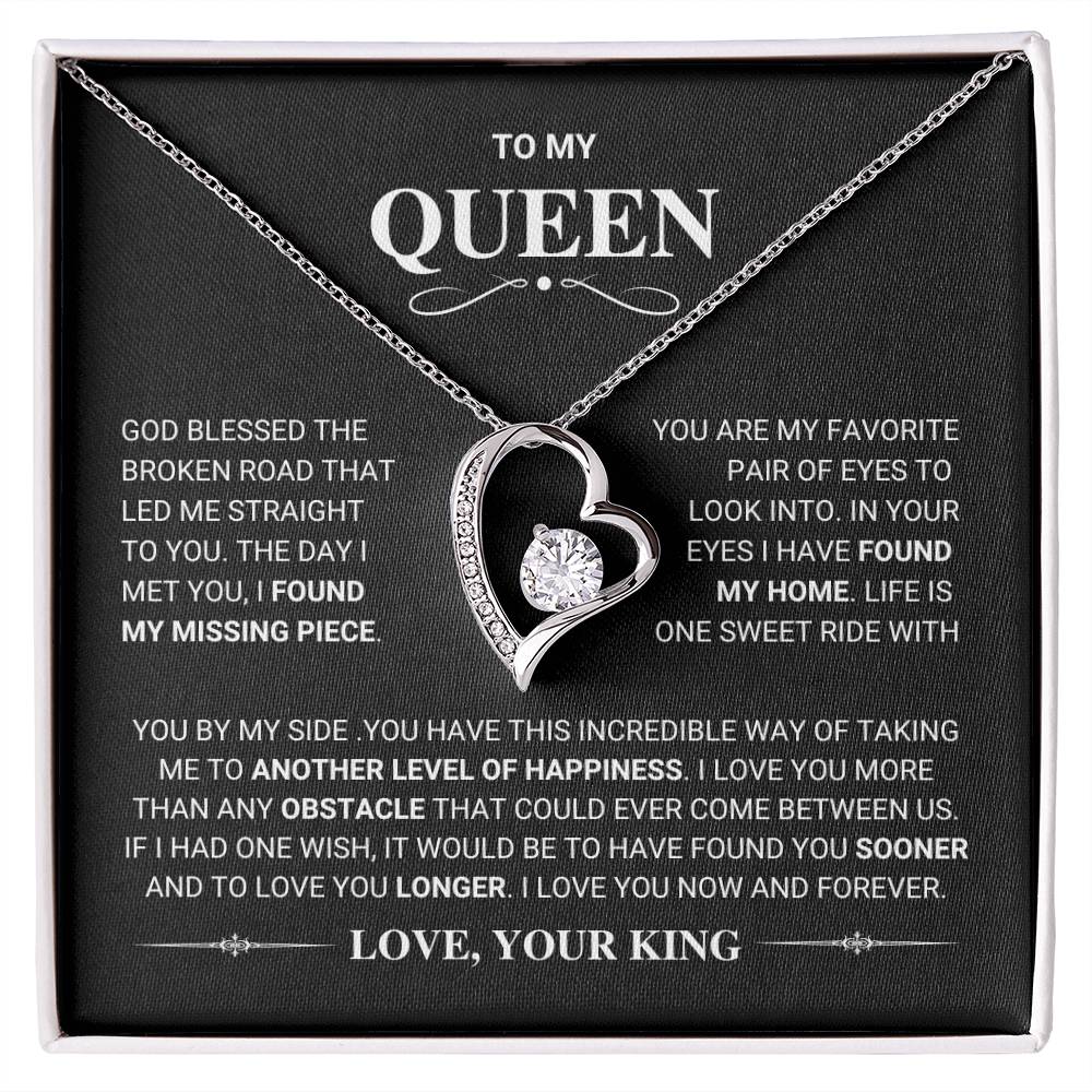 Queen Gift "Now And Forever" Forever Love Necklace from King