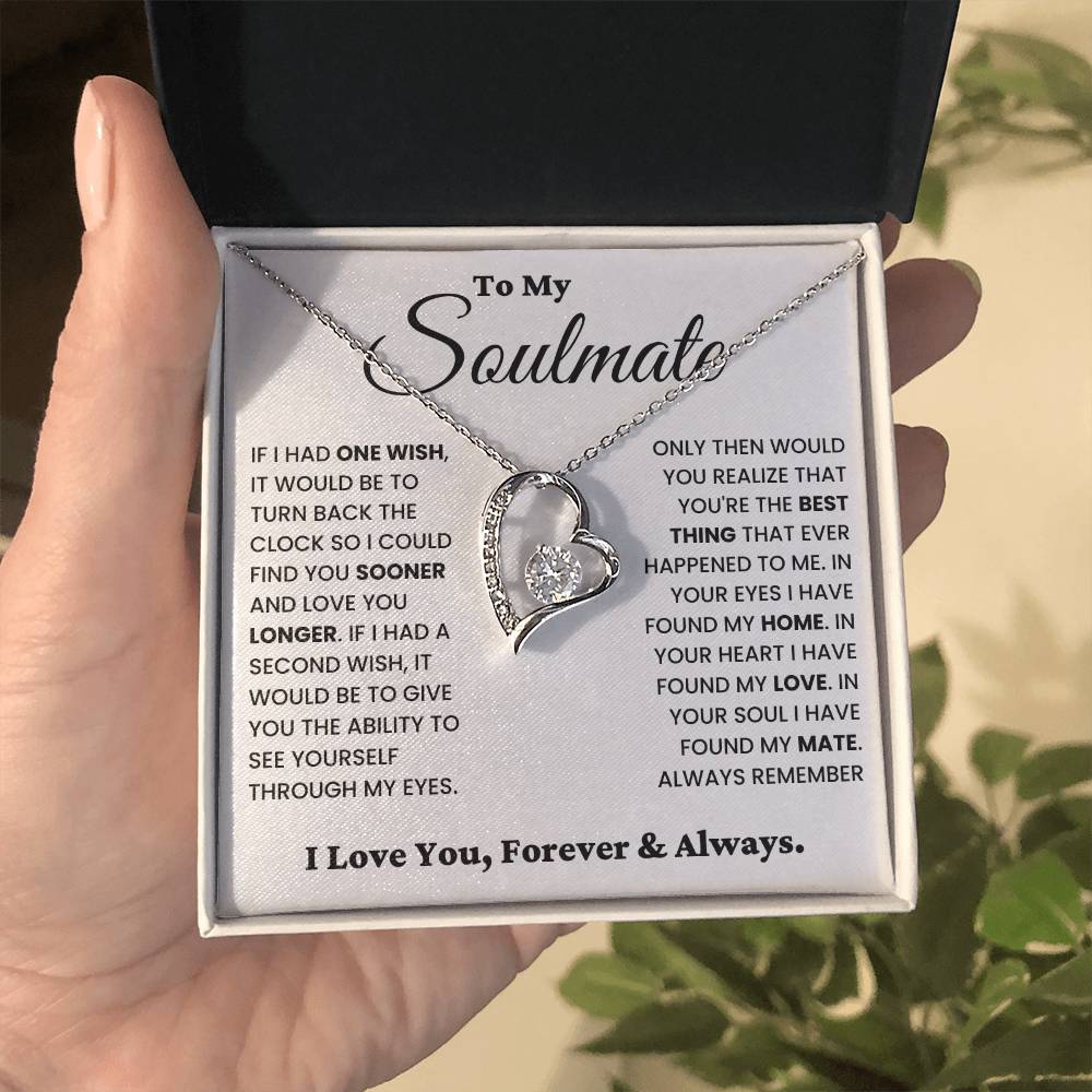 Soulmate Gift "Always Remember" Forever Love Necklace