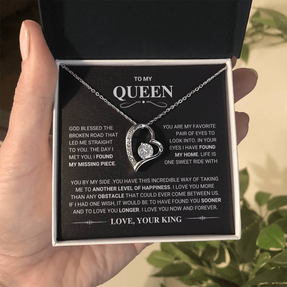 Queen Gift "Now And Forever" Forever Love Necklace from King