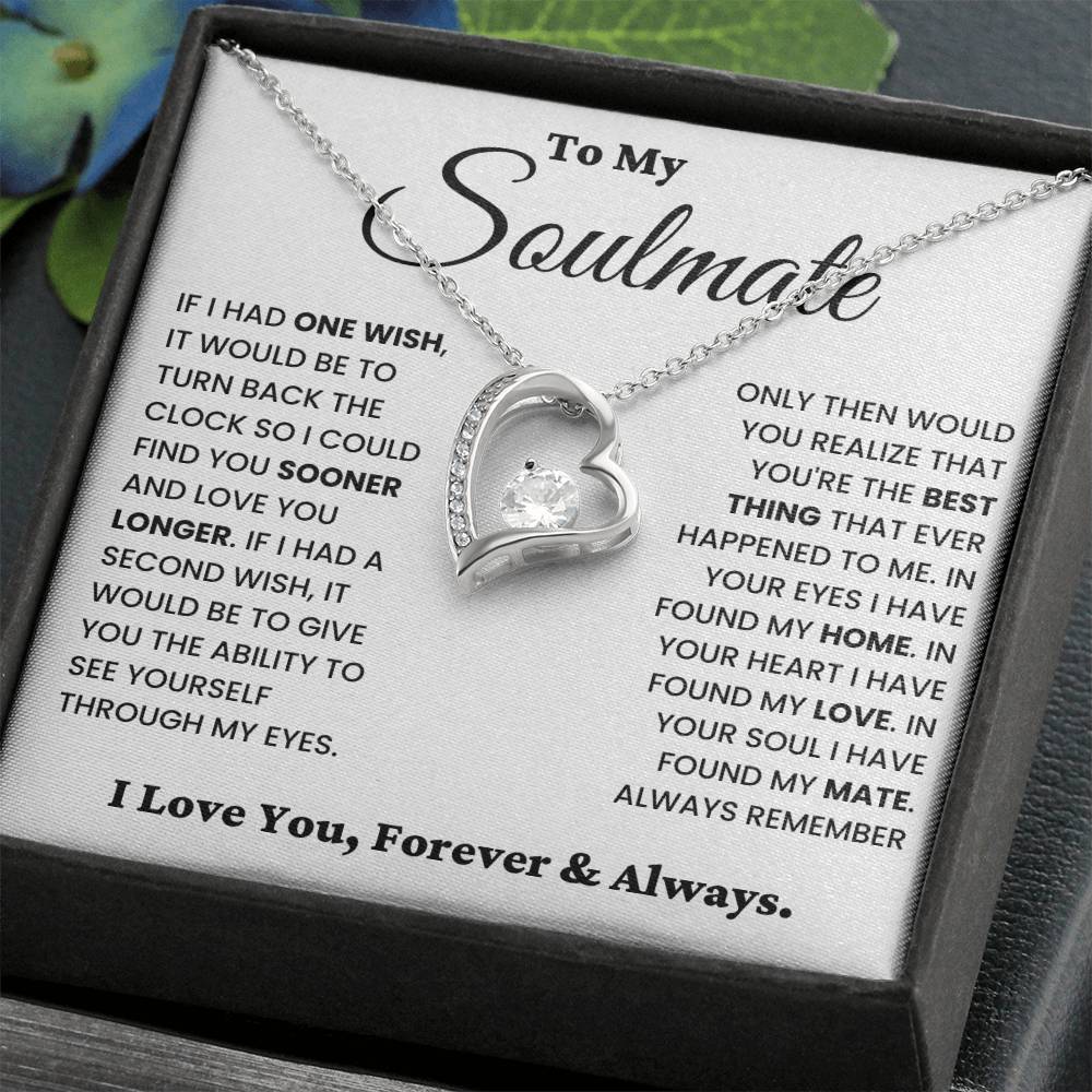 Soulmate Gift "Always Remember" Forever Love Necklace