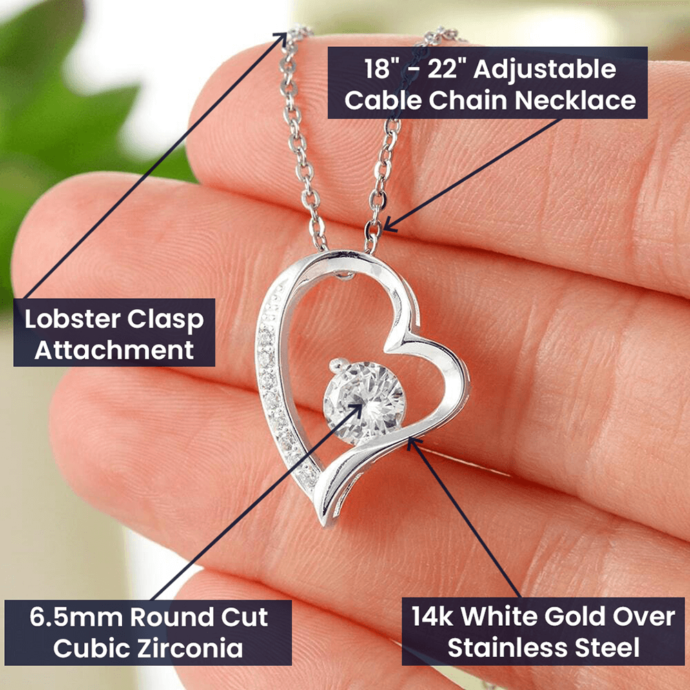 Mom Gift "Super Mom" Heart Necklace From Daughter