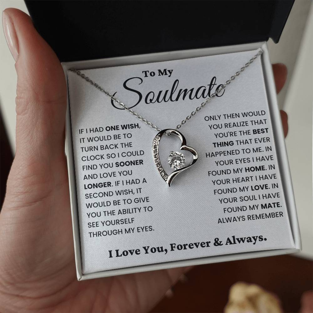 Soulmate Gift "Always Remember" Forever Love Necklace