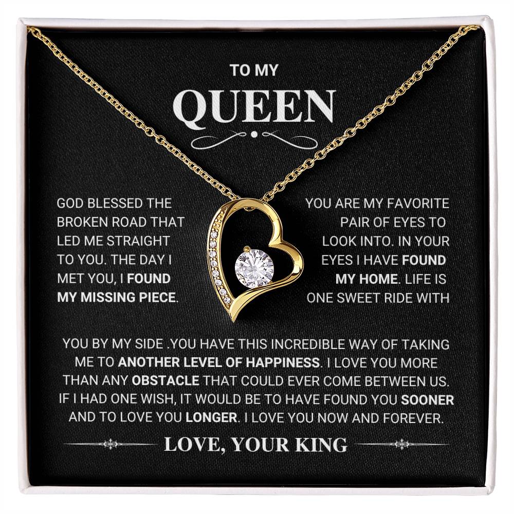 Queen Gift "Now And Forever" Forever Love Necklace from King