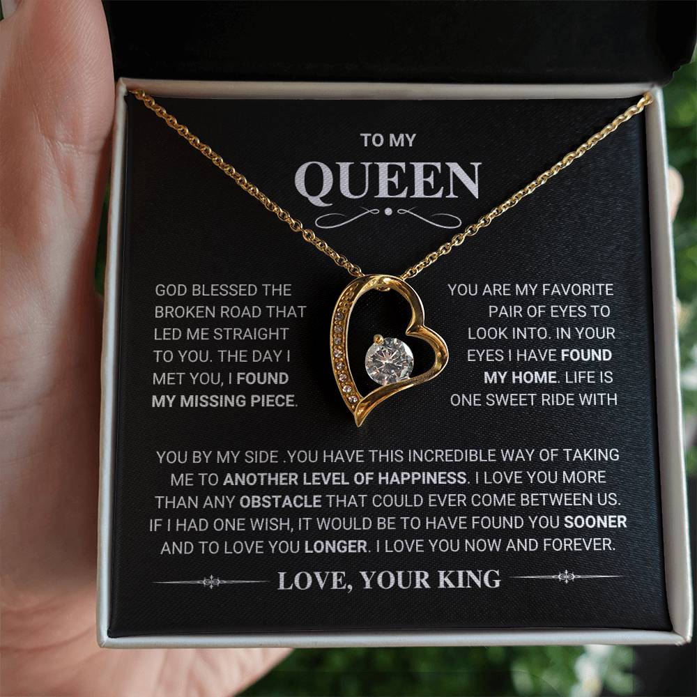 Queen Gift "Now And Forever" Forever Love Necklace from King