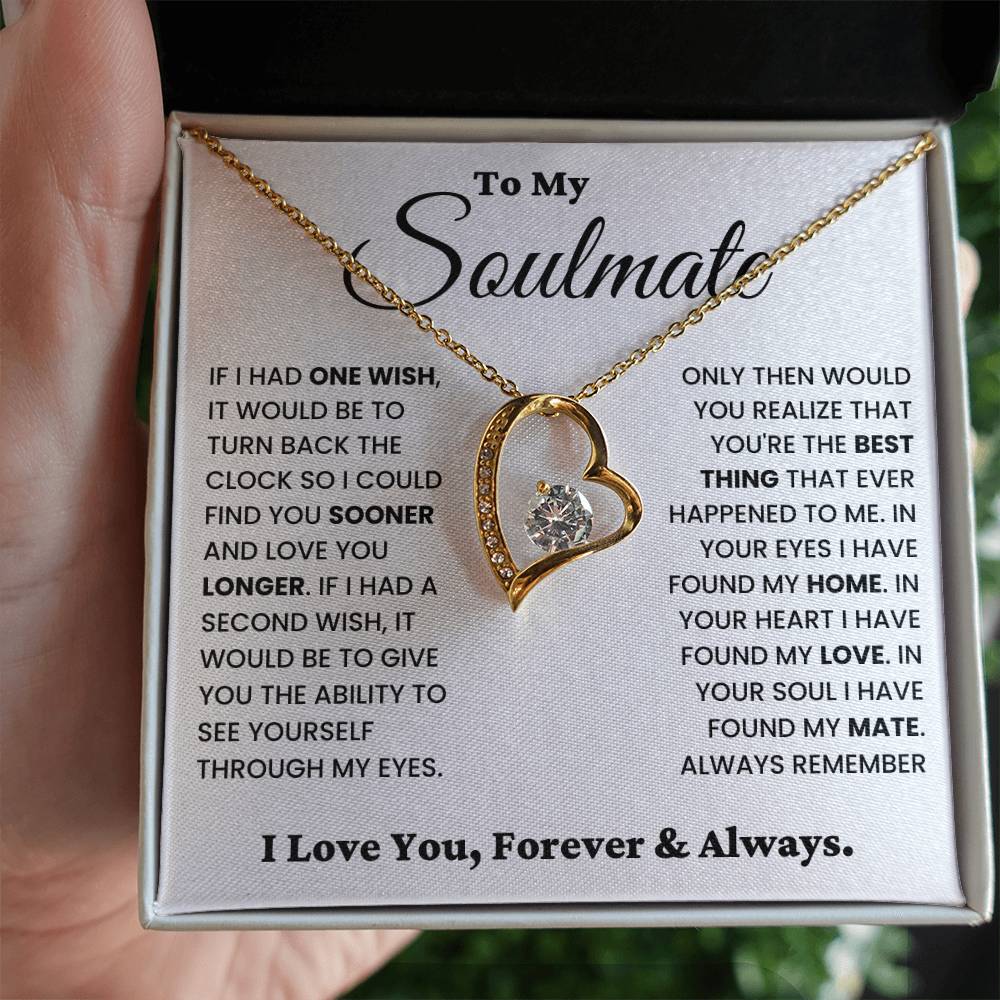 Soulmate Gift "Always Remember" Forever Love Necklace