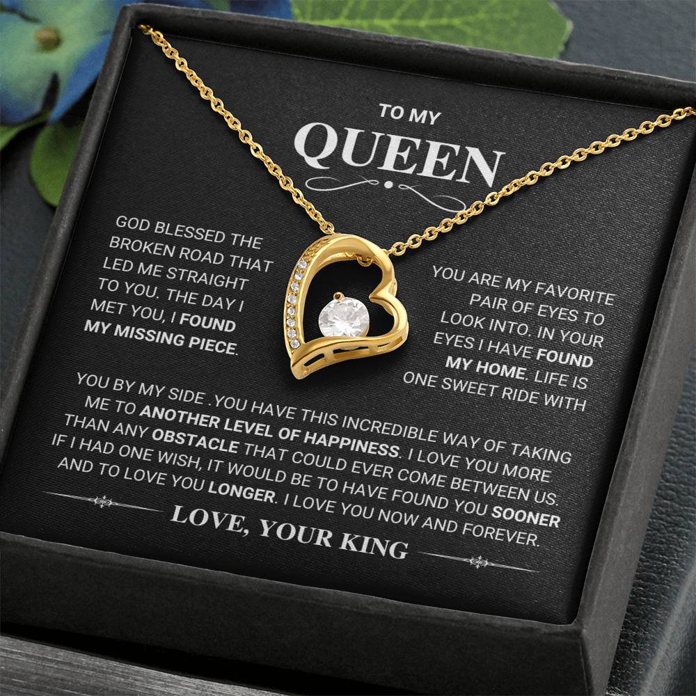 Queen Gift "Now And Forever" Forever Love Necklace from King