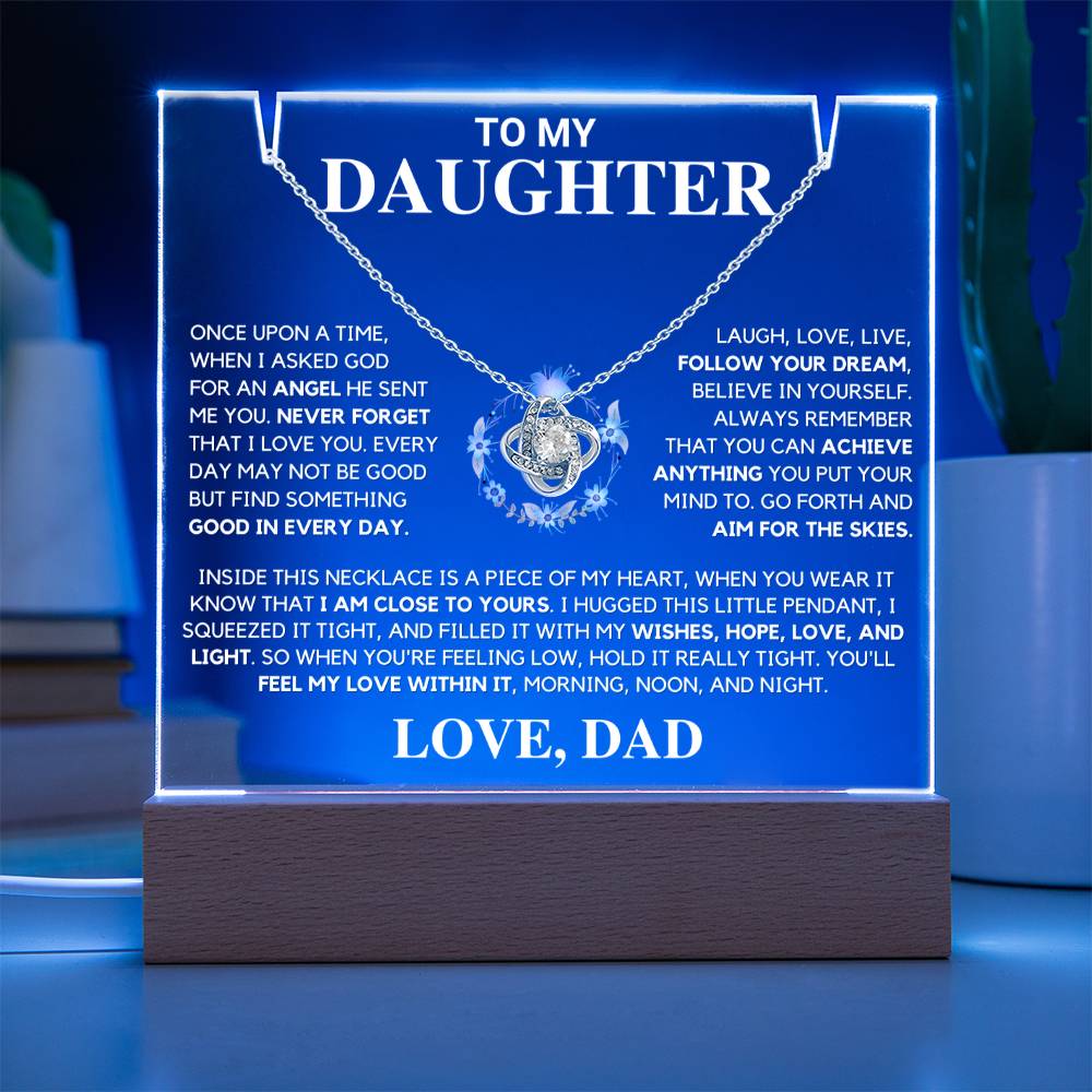 Daughter Gift "Always Remember" Keepsake Necklace Bundle From Dad