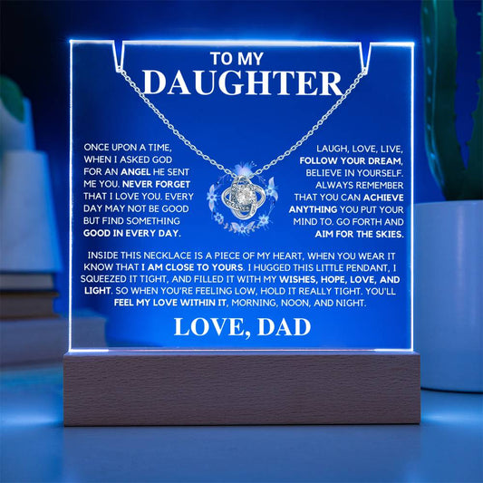 Daughter Gift "Always Remember" Keepsake Necklace Bundle From Dad