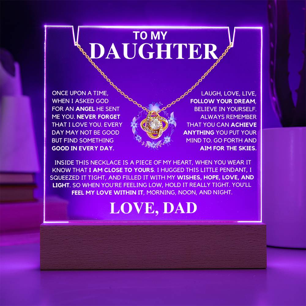 Daughter Gift "Always Remember" Keepsake Necklace Bundle From Dad