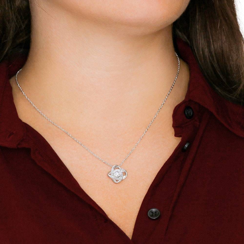 Mom - You're The World - Love Knot Necklace From Son