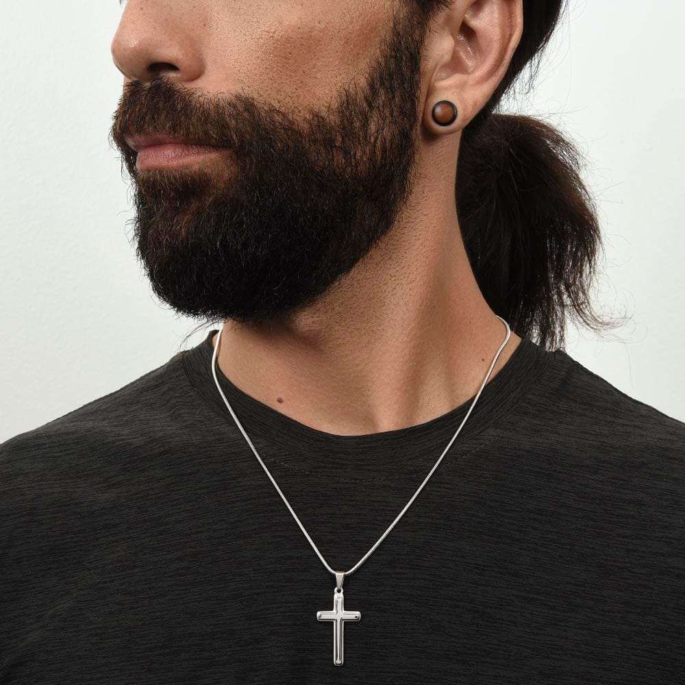 Son "Believe In Yourself" Cross Necklace From Dad